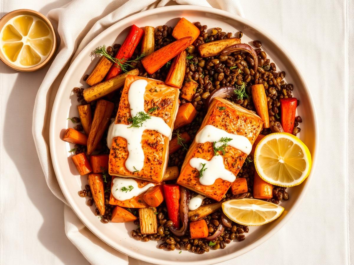 Five-Component Sheet Pan Salmon