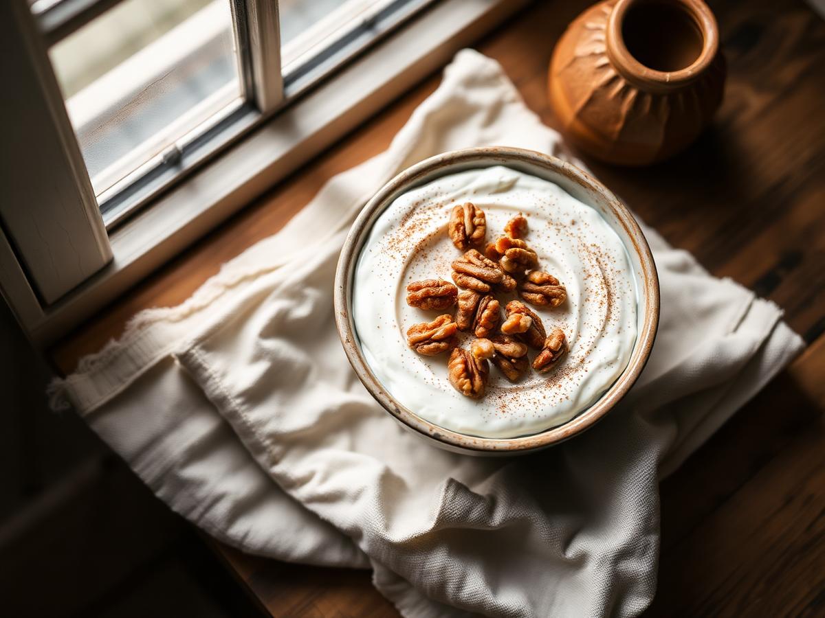 Greek Yogurt with Walnuts and Cinnamon