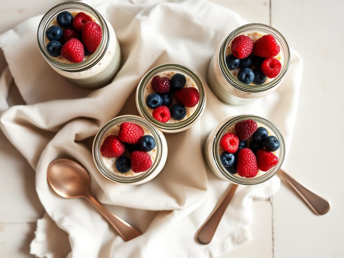 Overnight Oats with Chia and Berries